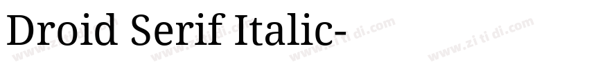 Droid Serif Italic字体转换